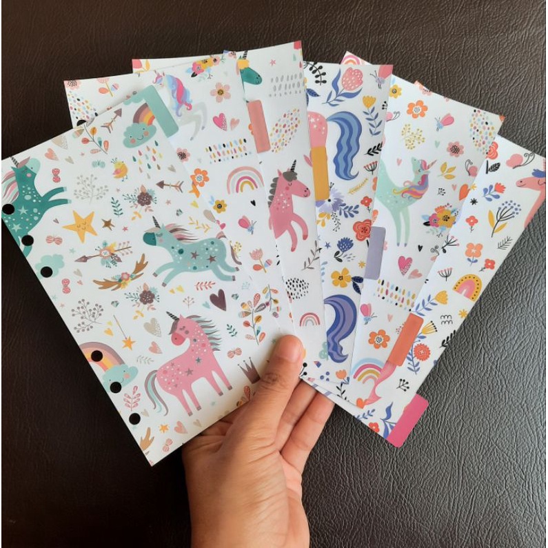 

Terlaris ✨ -Kertas Pembatas Binder A6/Divider Motif A6 (6 Ring)- 2.2.23