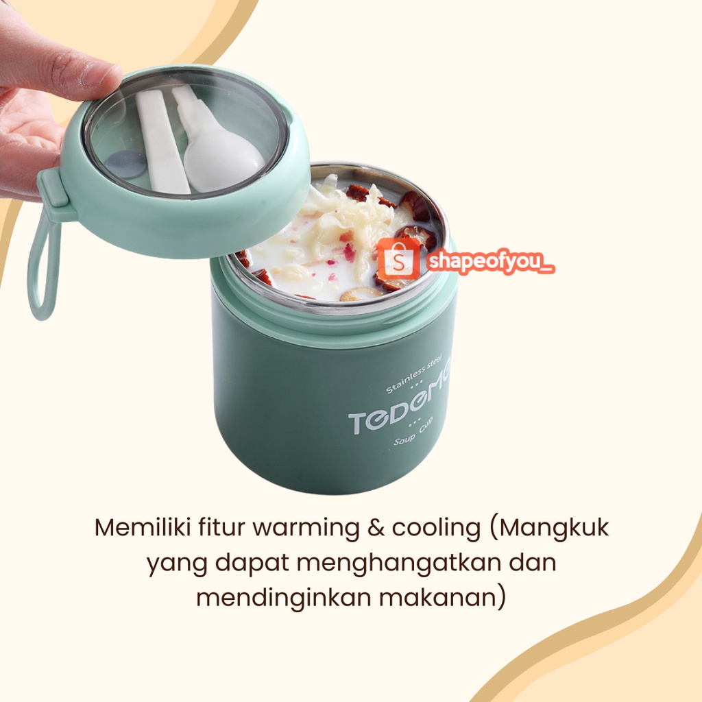 Portable Soup Cup Anti Tumpah Breakfast Cup Dengan Tutup Tahan Panas Dan Anti Tumpah
