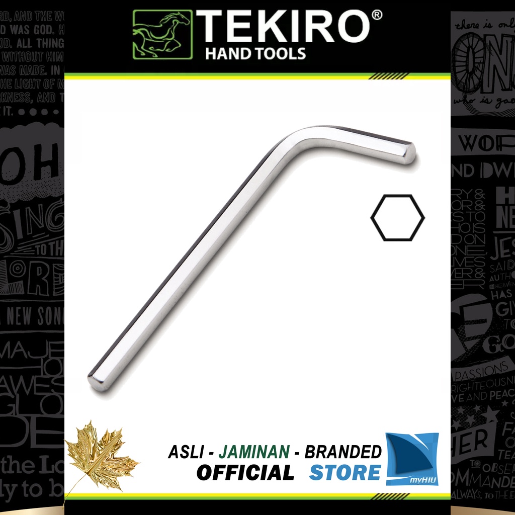 Kunci L Panjang Kecil 1/16&quot;~5/64&quot;~3/8&quot; inch Chrome Vanadium / Long Hex Key Ukuran Inch SAE TEKIRO