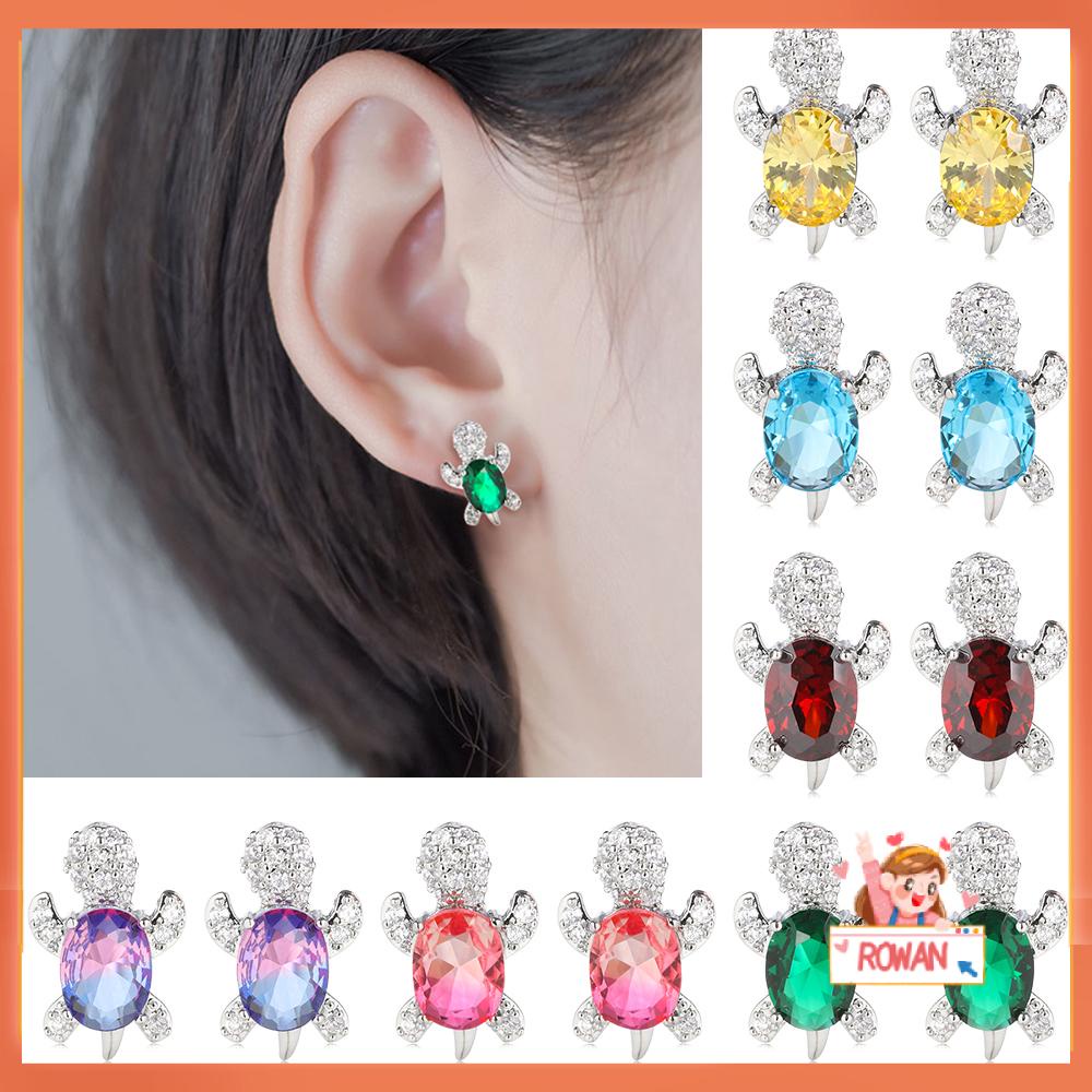 R-flower Stud Earrings Fashion Multicolor Vintage Turtle Shaped