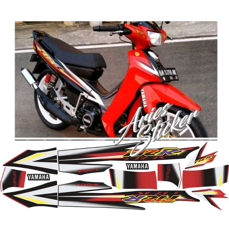 STRIPING STIKER FIZR F1Z R SPORTY 03 HITAM MERAH