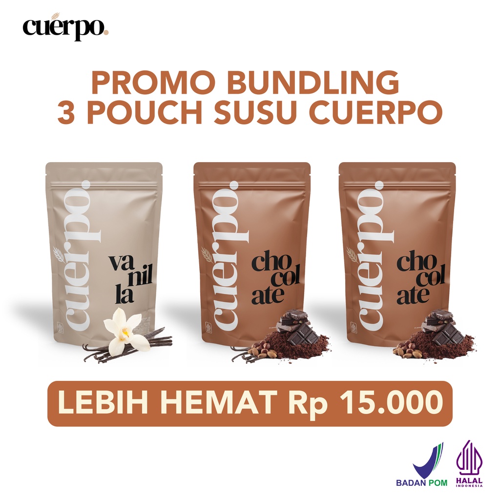 PAKET 3 SUSU CUERPO 960 GRAM (COKLAT &amp; VANILLA)