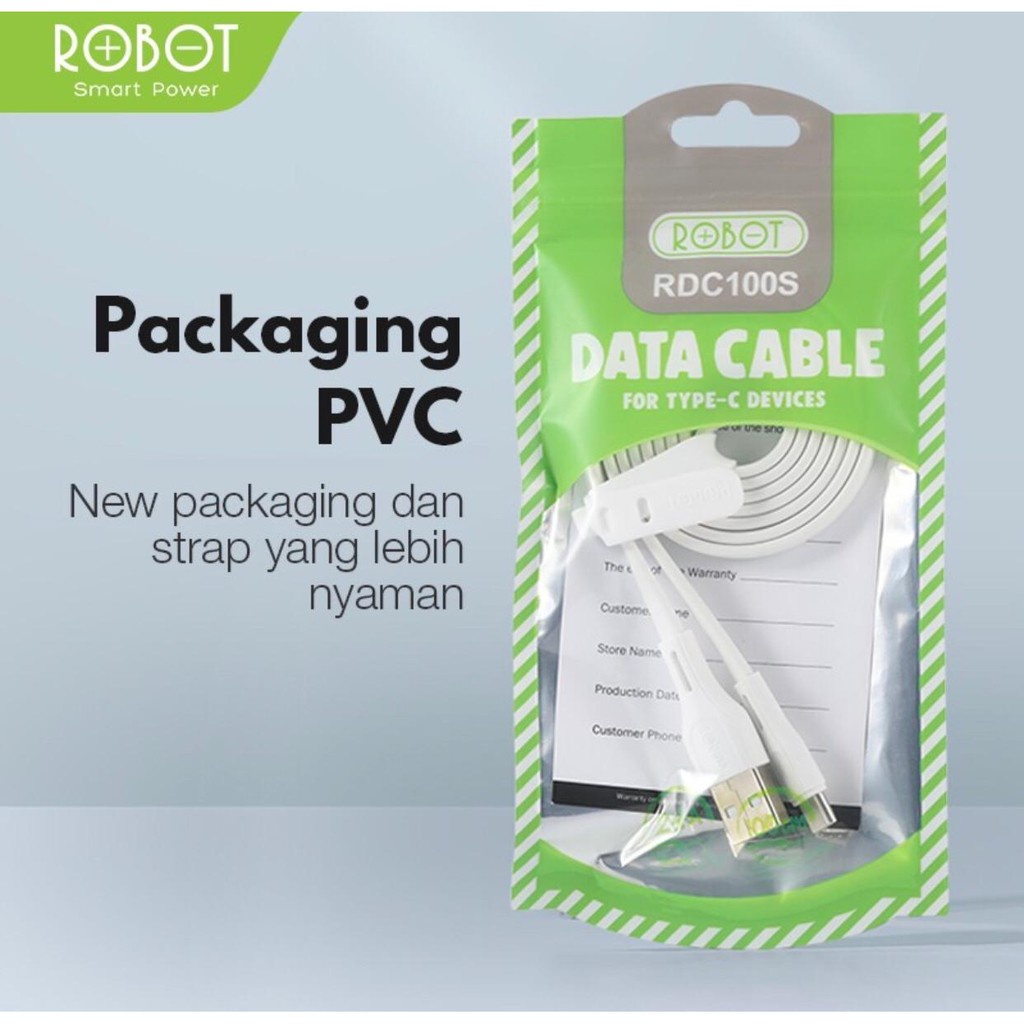 Kabel Data Robot Type C RDC100S Kabel Type C Fast Charging Kabel Type-c Kabel Type C Robot Original 