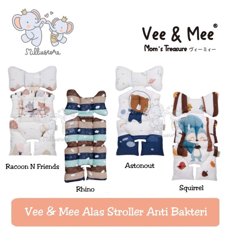 Vee &amp; Mee Anti Bacterial Baby Stroller Pad / Alas Stroller Vee Mee