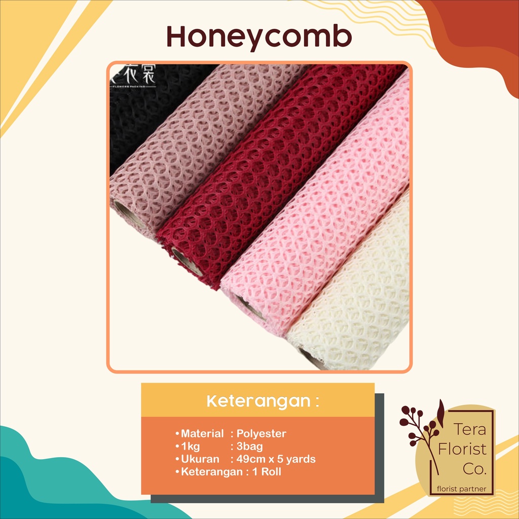 

20 Lembar Cellophane Honeycomb Kertas Bunga Flower Wrapping Kertas Buket Wrap Paper Bungkus Bouquet Waterproof Pembungkus Kado P.YXW