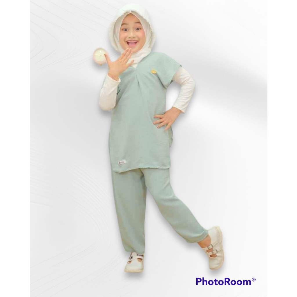 SETELAN ANAK LONG SQUARE NAGITA ANAK 1-10TAHUN BAHAN CRINKLE AIRFLOW (REKOMENDASI PAKAI MANSET BIAR SEPERTI MBA NAGITA)