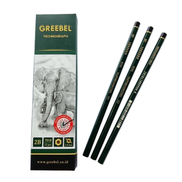 

Pensil GREEBEL Technograph 2B ( 1 pack isi 12 pcs)