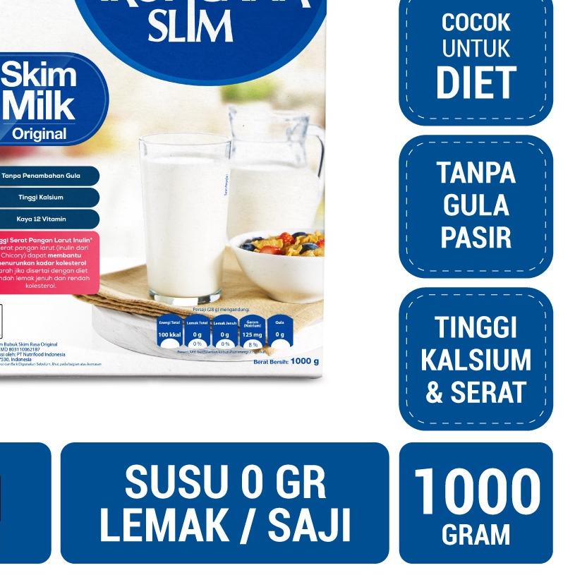 

✩ Tropicana Slim Susu Skim Original 1000 gram - Bantu Turunkan Kolesterol ○