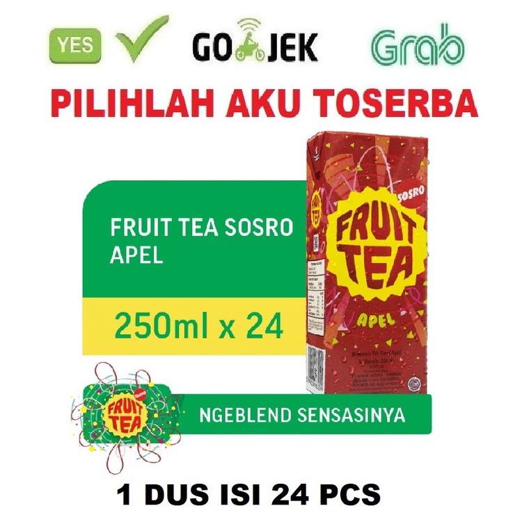 

Fruit Tea Sosro APEL Kotak 250 ml - ( HARGA 1 DUS ISI 24 pcs )