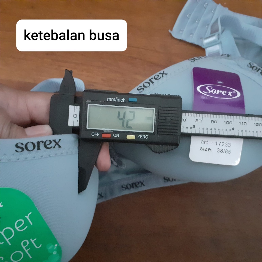 17233 SOREX BRA - BH Sorex Bra Busa Tanpa Kawat Kait 3 Setara Cup C Cup Besar Harian 17233