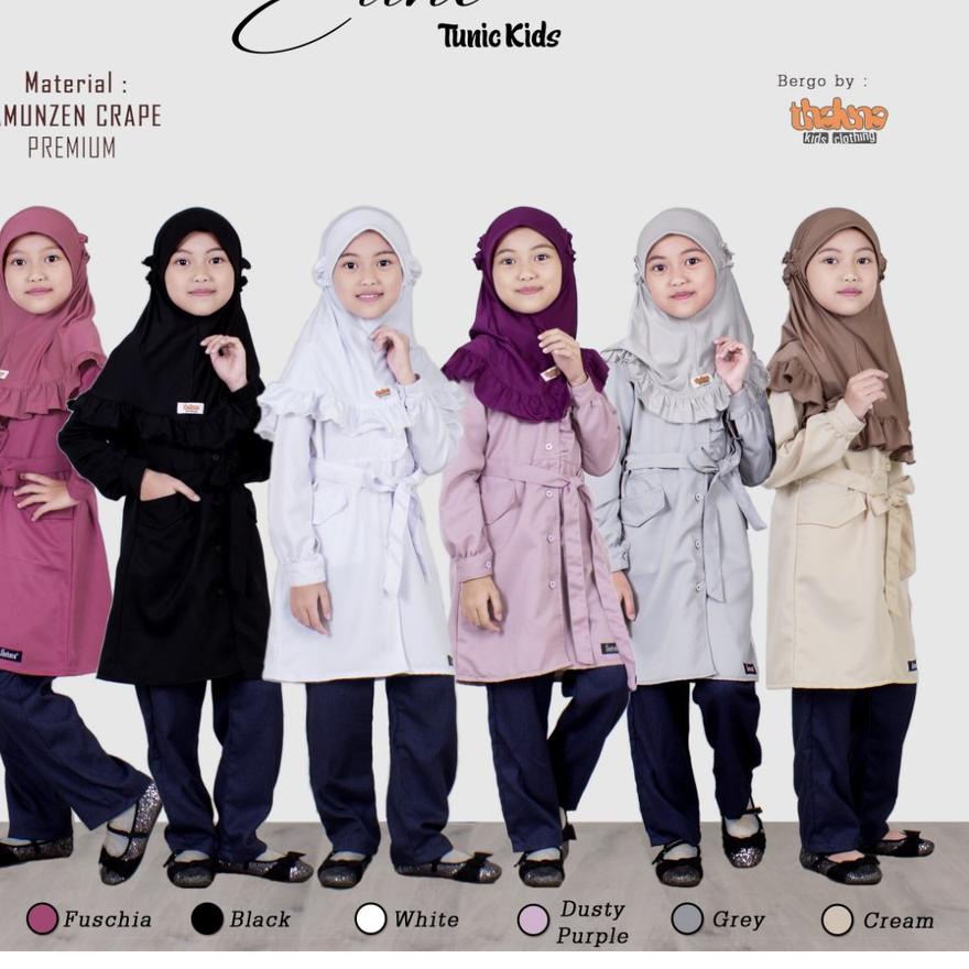 ✷ Baju Atasan Anak Tunik Anak Perempuan Jeehana Tunik Erine Kids ♡