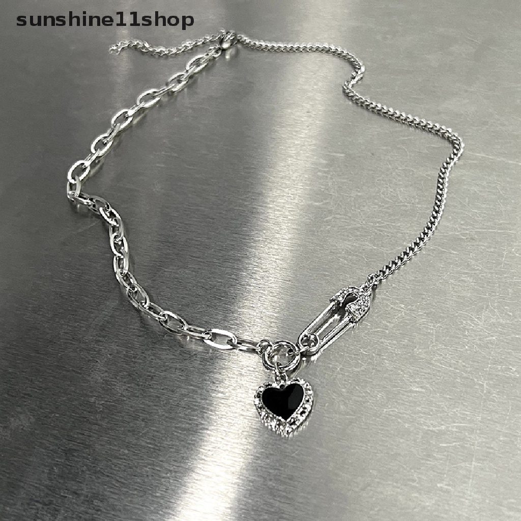 Sho Kalung Hati Kecil Untuk Wanita Rantai Pendek Heart Pendant Necklace Hadiah Etnik Bohemian Choker Necklace N