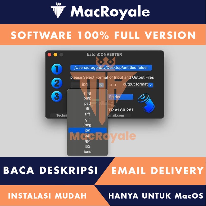 [MacOS] batchCONVERTER Full Version Lifetime Full Garansi