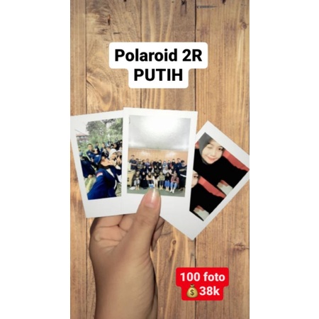 polaroid 2R (putih) 100 FOTO