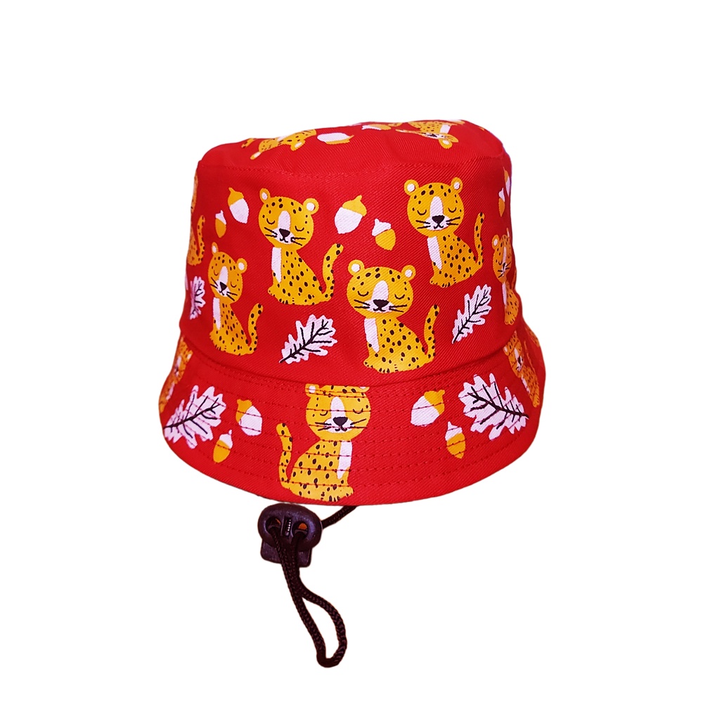 Bucket hat tali anak laki-laki perempuan usia 3 - 6 tahun model print hewan best quality
