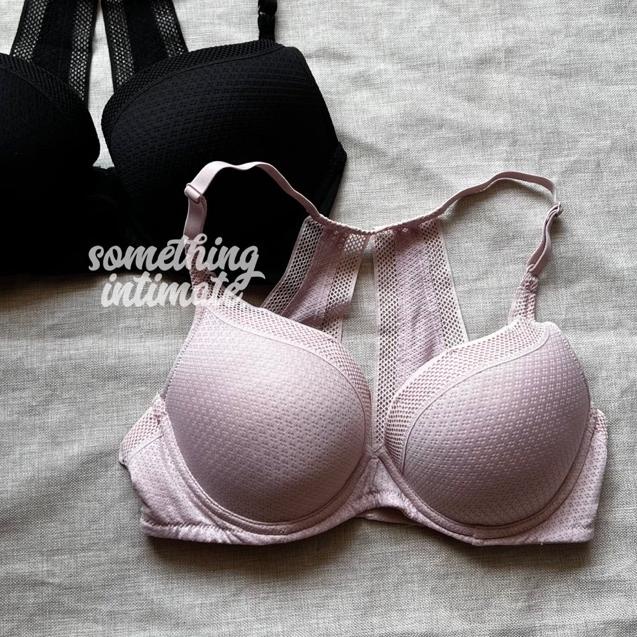 ☊ H&M Racerback / Primarks / Esmara Push Up Bombshell Basic Black Satin Bra / Super Pushup Bh Busa T