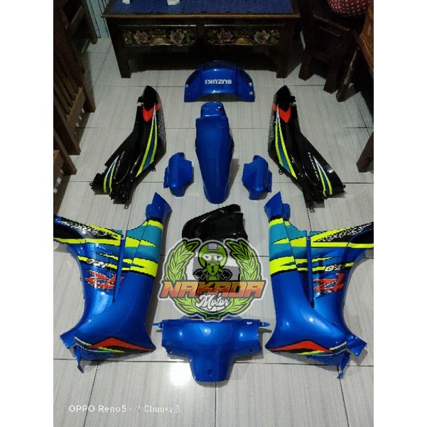 Paket Cover Body Halus Bodi Satria Hiu Biru Hitam