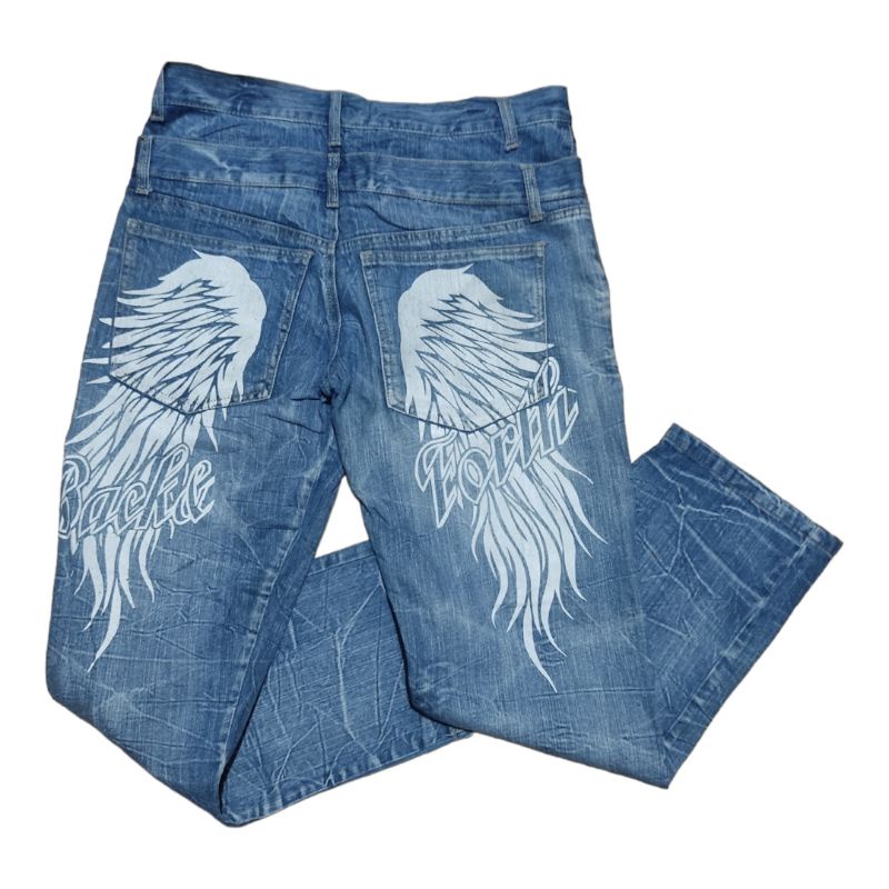 Sukajan Printed Denim Jeans