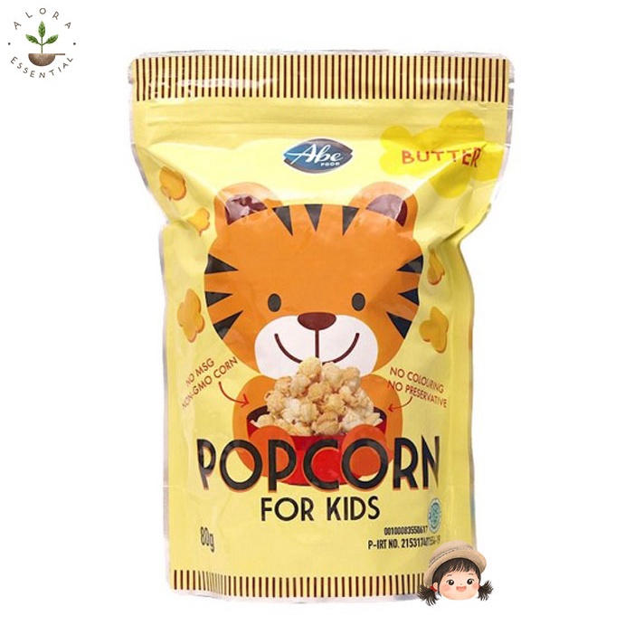 Abe Food Popcorn Butter - Snack Ringan Anak Popcorn Butter 80g