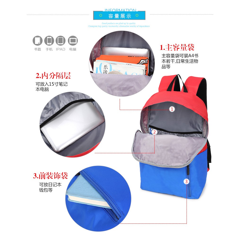 Original Digital Bodyguard DTBG Business Travel Backpack Laptop Bag D8140W 15.6 Inch Blue Red