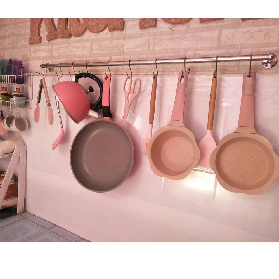 ✲ Rak Gantungan Dapur Stainless Rel Dapur Stainless Gantungan Panci ➷