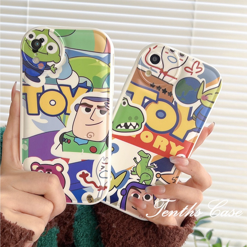 Untuk OPPO A78 A17 A17K A57 A77 A76 A96 A16 A16s A16k A15 A15s A54 A74 A55 A95 A94 A93 A53 A33 A32 A5 A9 A31 A3s A5s Reno 8T 7Z 7 6 5 F11 F9 Casing Ponsel Alien Menarik Sarung Soft Cover