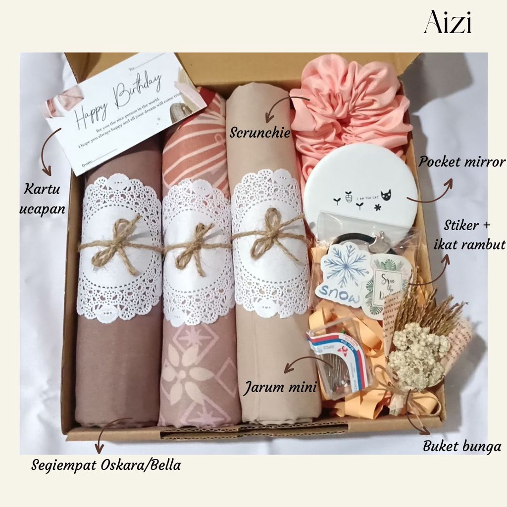 Jual Aizi Hijab Hampers Gift Box Wedding Wisuda Birthday Hampers Idul ...