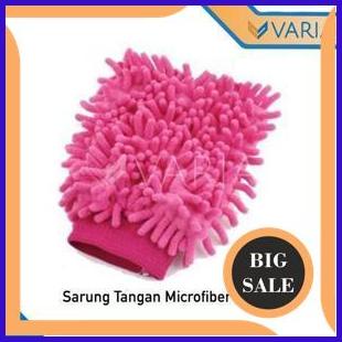 perkakas Sarung Tangan Microfiber Cendol 1 Sisi Cuci Mobil Motor Lap Serbaguna 1F3B23