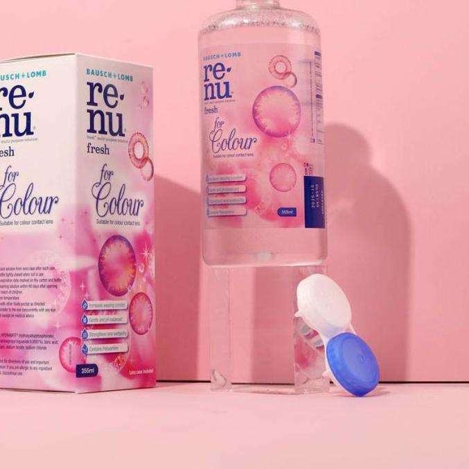 Limited | FG2 | Cairan Softlens Renu Colour 355ml / Pembersih soflens Renu colour untuk mata sensiti