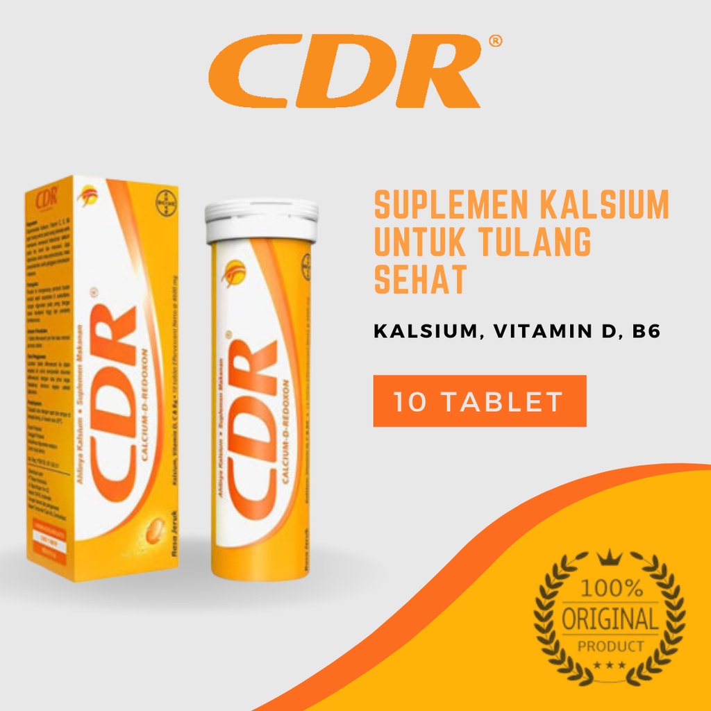 Redoxon Double Action Vitamin C &amp; Zink &amp; Cdr Redoxon Effervescent 1 Tube @10 Tab Vitamin Daya Tahan Dan Tulang