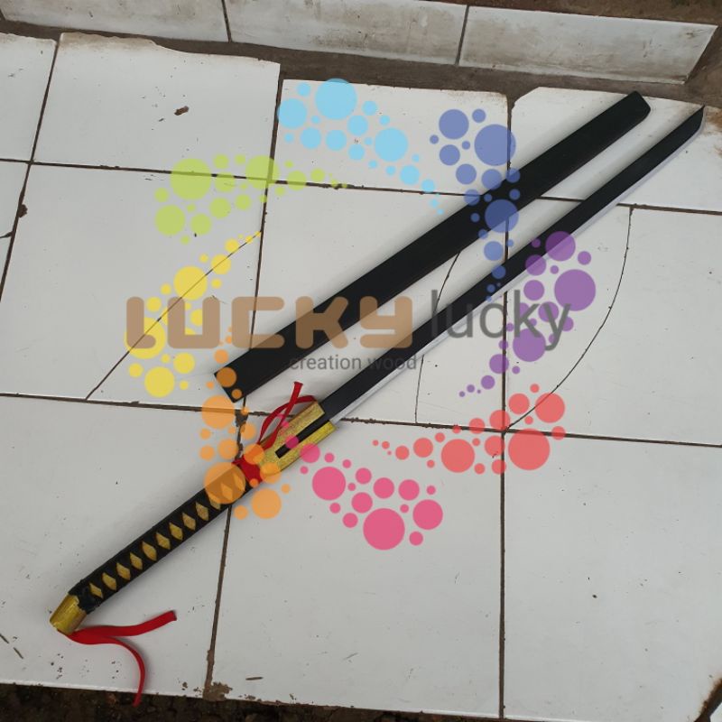 mainan pedang kayu benihime anime cosplay