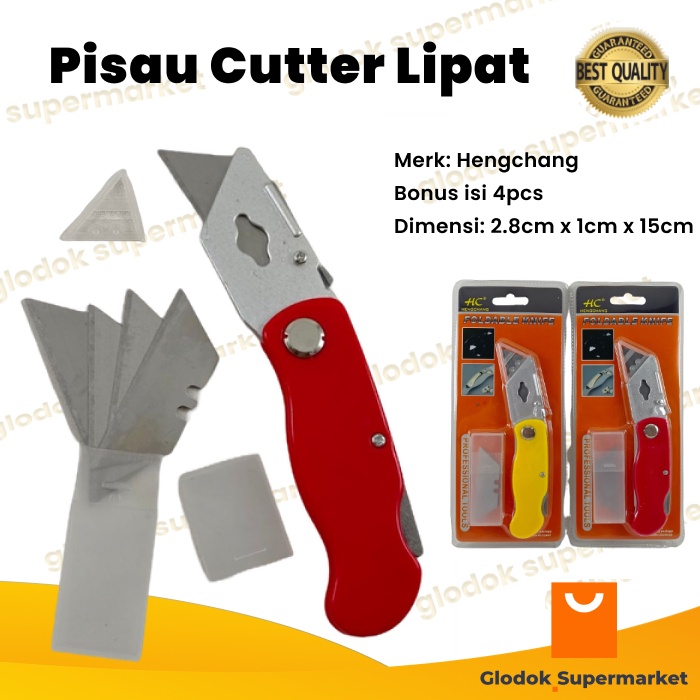 

Pisau Cutter Foldable Knife Kater Lipat Serbaguna