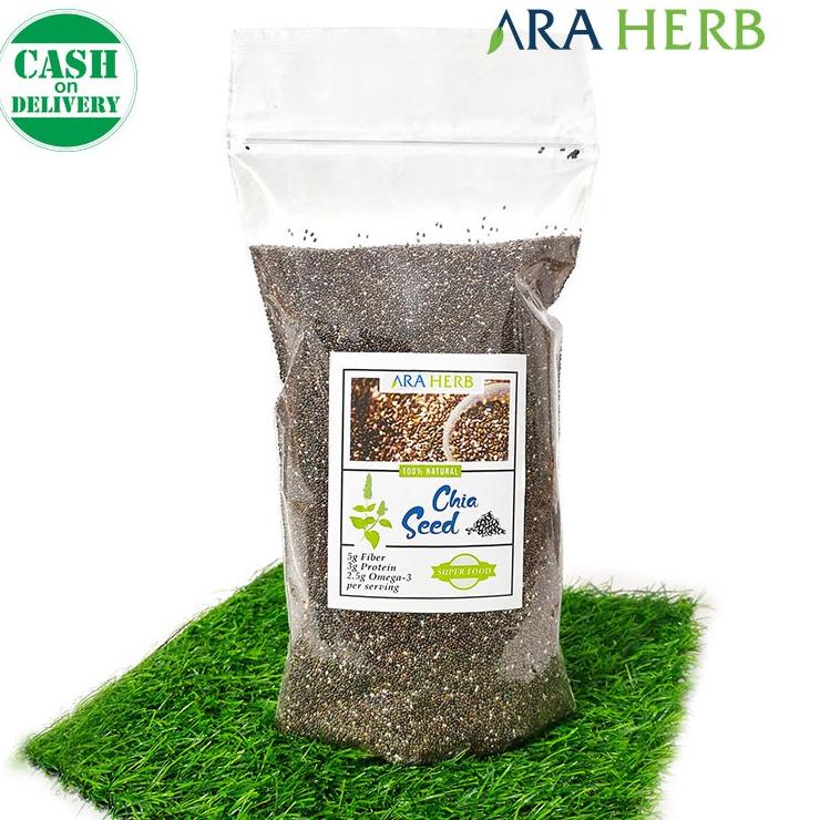 

✫ Organic Black Chia Seed Mexico 1 kg Original Product ARA HERB ✿