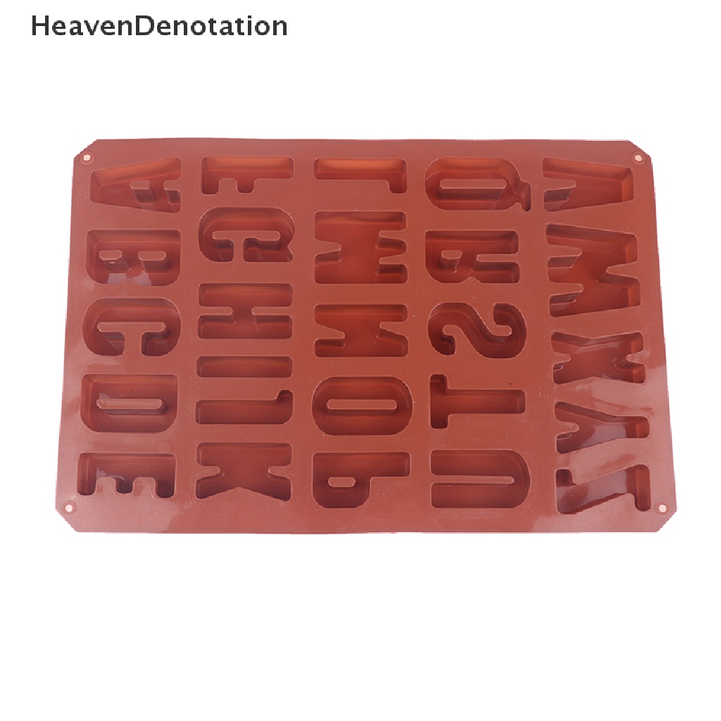 [HeavenDenotation] Silicone world 26huruf Cetakan Coklat Silikon Alat Cetakan Kue Anti Lengket HDV