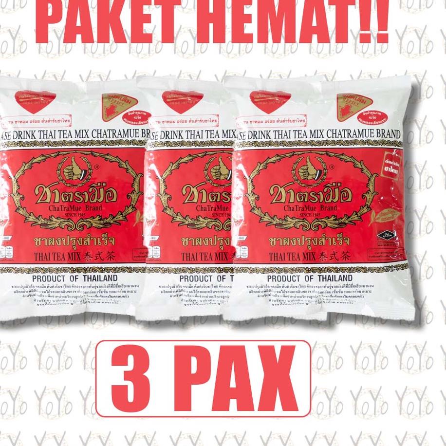 

۞ YoYo PAKET HEMAT THAI TEA ORIGINAL THAILAND 400gr 3bungkus ۝