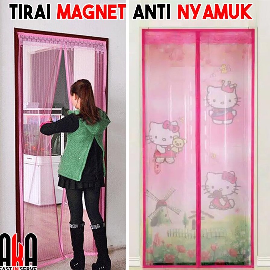TIRAI MAGNET ANTI NYAMUK KARAKTER / TIRAI PINTU RUMAH / TIRAI KAMAR PINTU