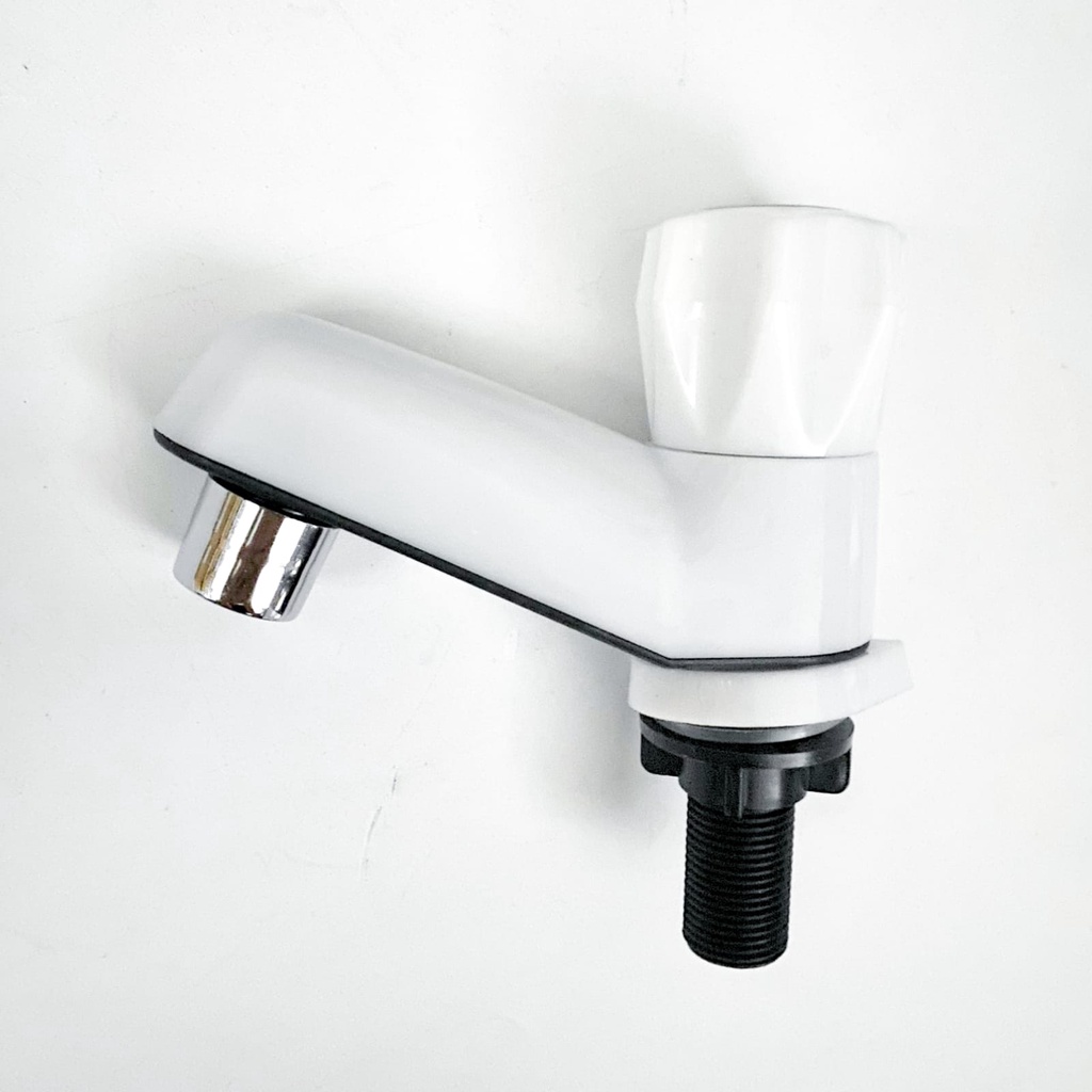 Keran air Wastafel Cuci Tangan PVC Putih JB Kran air sink Washtafel Bulat Basin Faucet ABS White