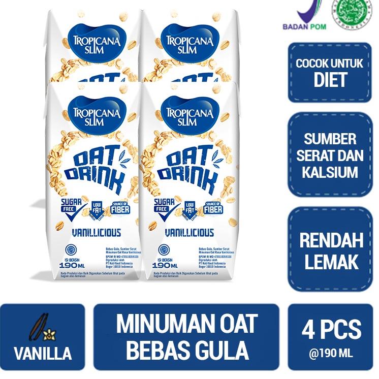 

12.12 Promo Brand 4 Pack - Tropicana Slim Oat Drink 190 ml (RTD) - Minuman Oat Bebas Gula grosir