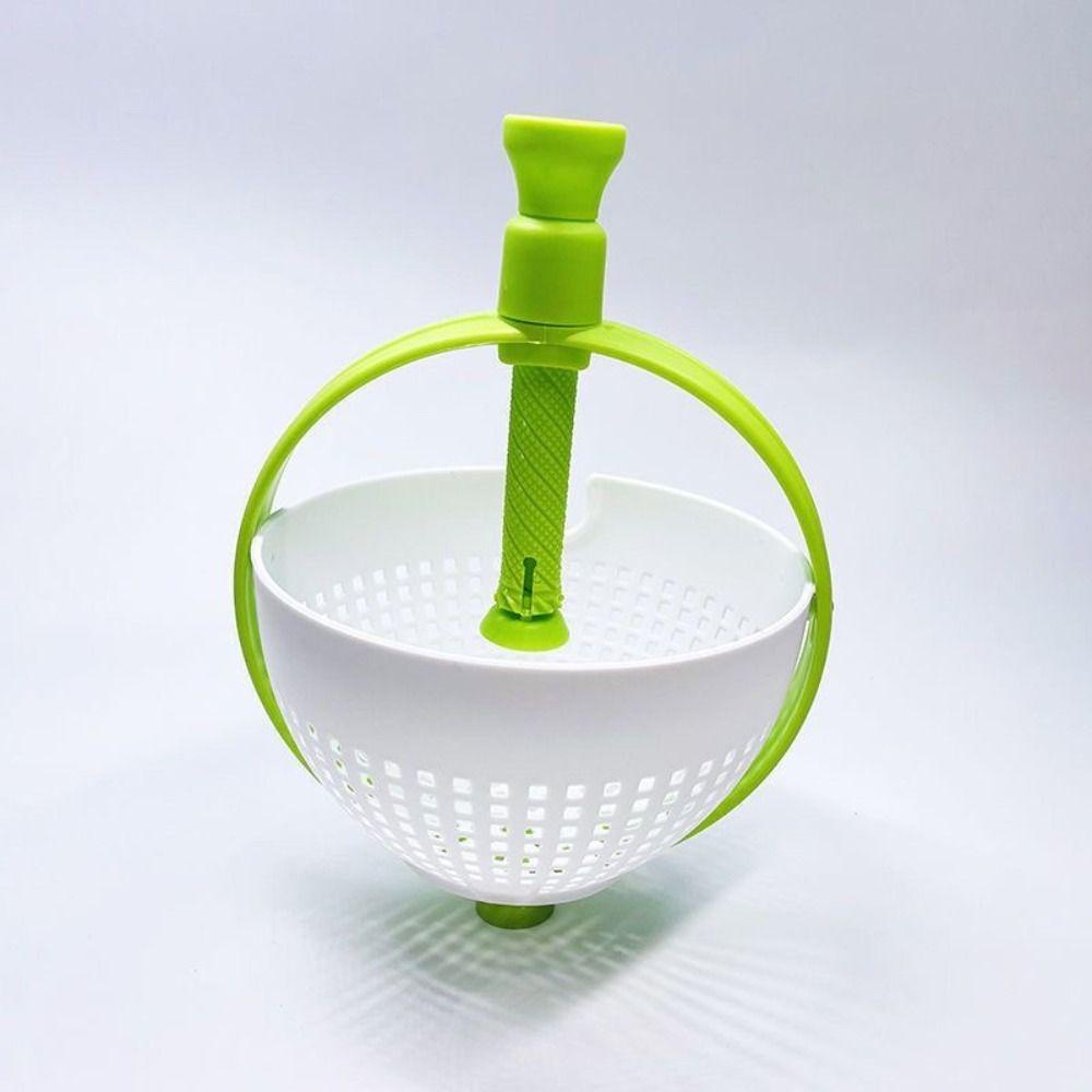 Solighter Colander Salad Spinner Portable Saringan Buah Gadget Dapur Alat Pembersih Sayuran Double-layer