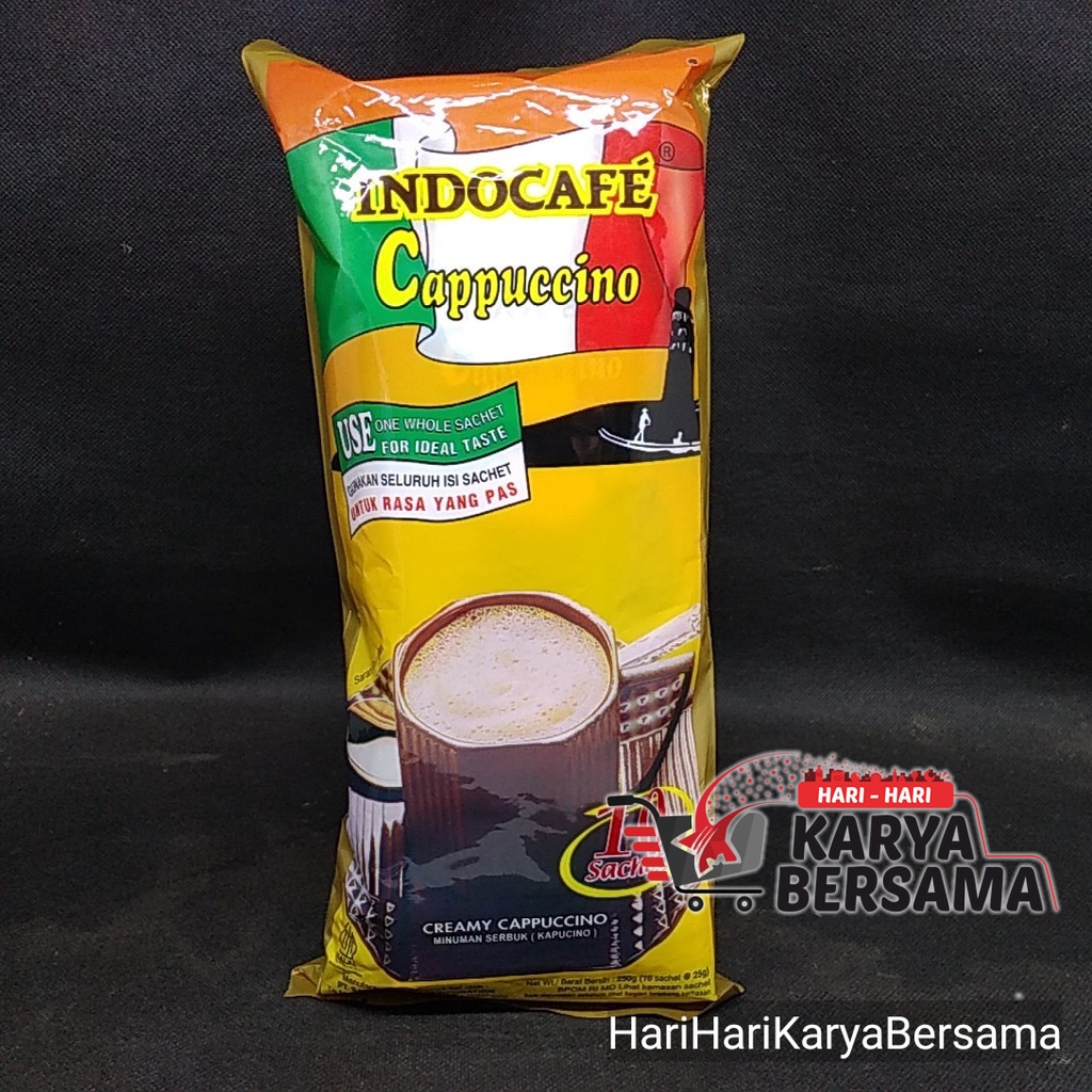 

KOPI BUBUK INDOCAFE CAPPUCCINO 10 SACHET X 25GR