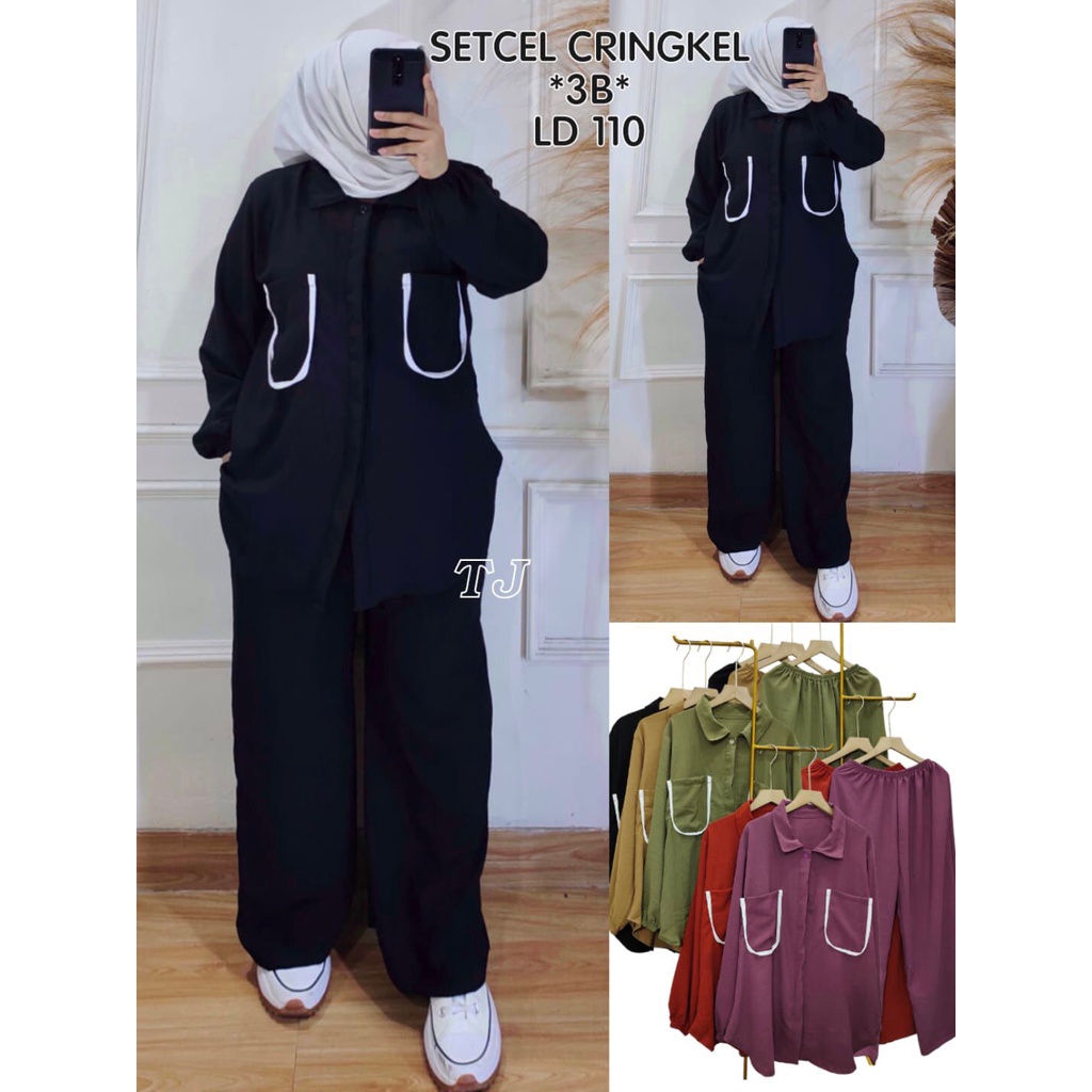 Setelan Tunik dan Celana TERJAMIN FOTO ASLI Set Tunik dan Celana Baju Setelan Wanita Kekinian Fashio
