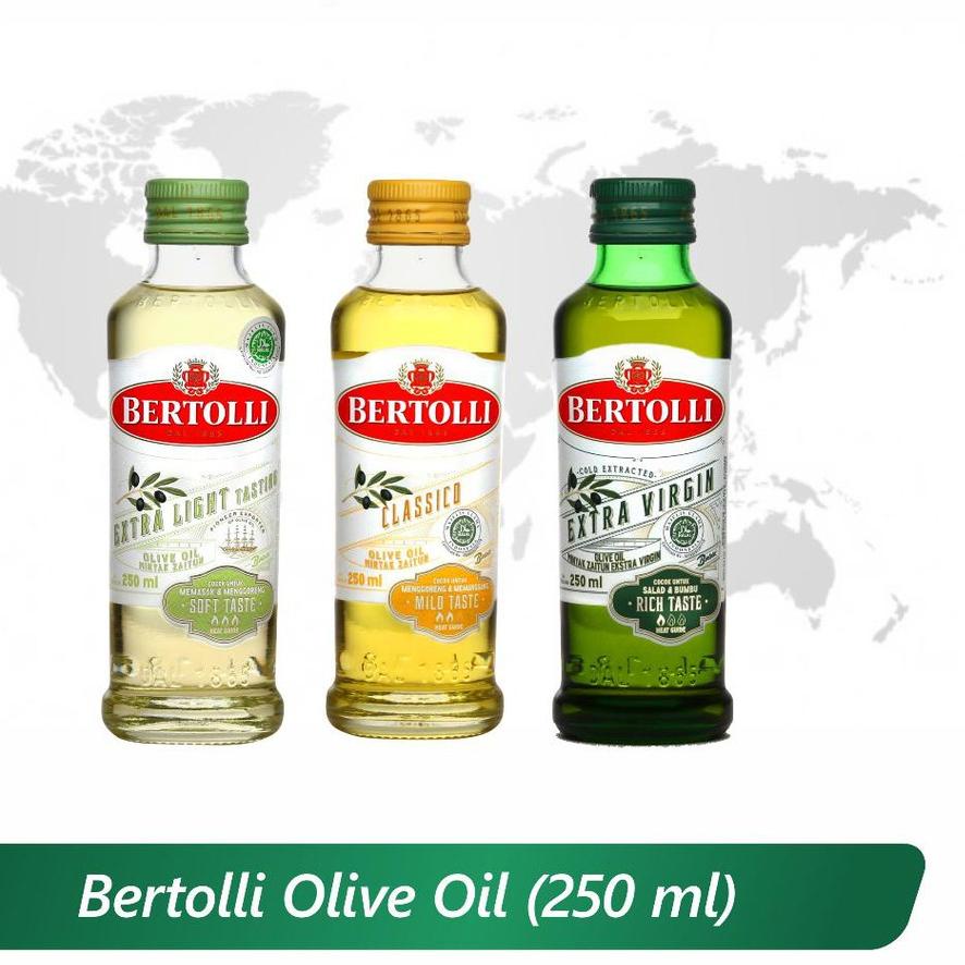 

֍ BERTOLLI Minyak Zaitun Olive Oil Extra Light / Classico / Extra Virgin Olive Oil 250ml ★