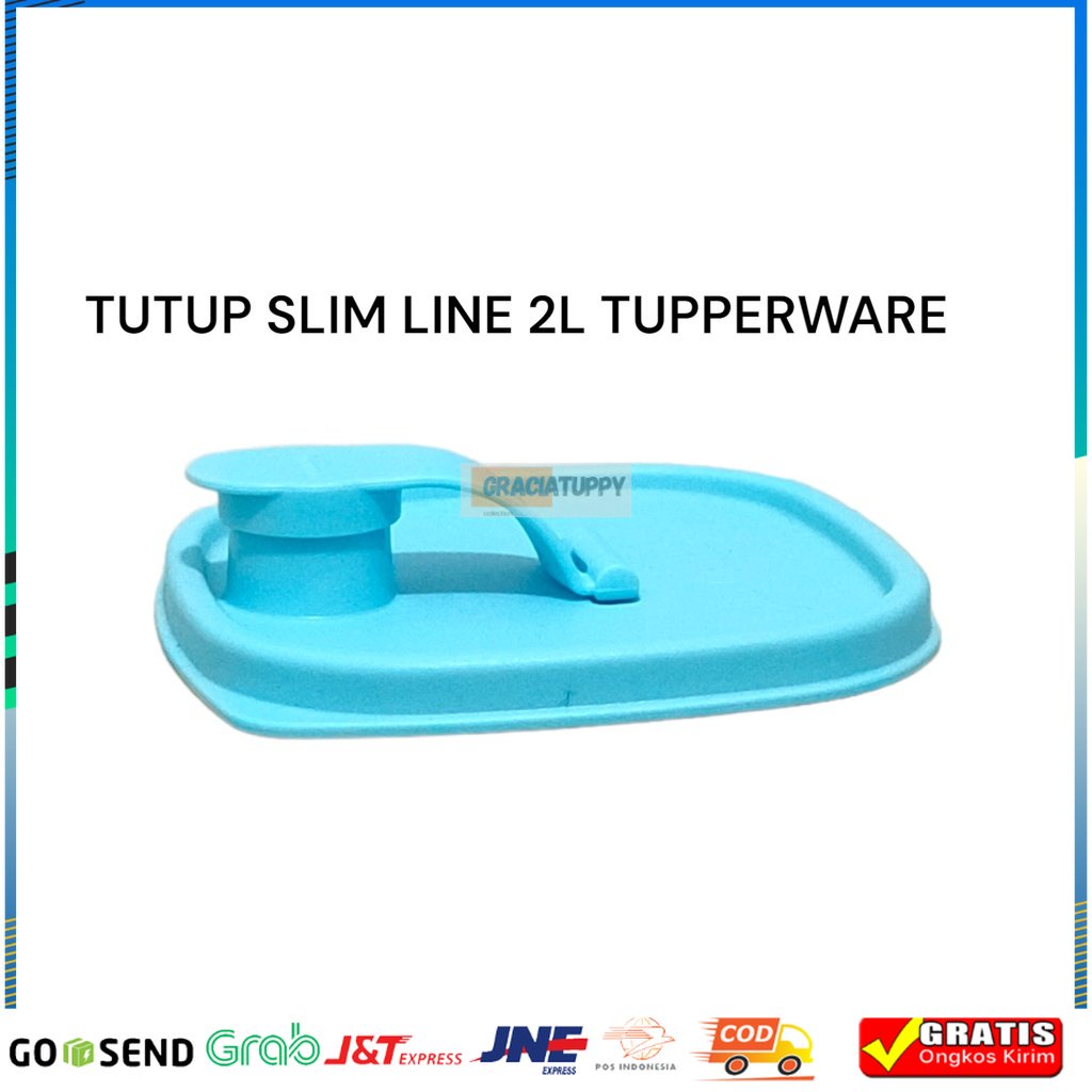 TUTUP SEAL BOTOL MINUM SLIM LINE 2L TUPPERWARE 1 PCS