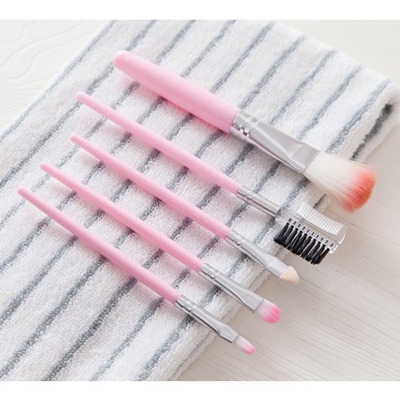 ⭐️𝐈𝐇𝐒 𝟎𝟒𝟔 𝐋𝐚𝐦𝐩𝐮𝐧𝐠⭐️Kuas Make Up Brush Set 5 in 1 Make Up Brush Set 5 in 1 Make Up Tools / Brush