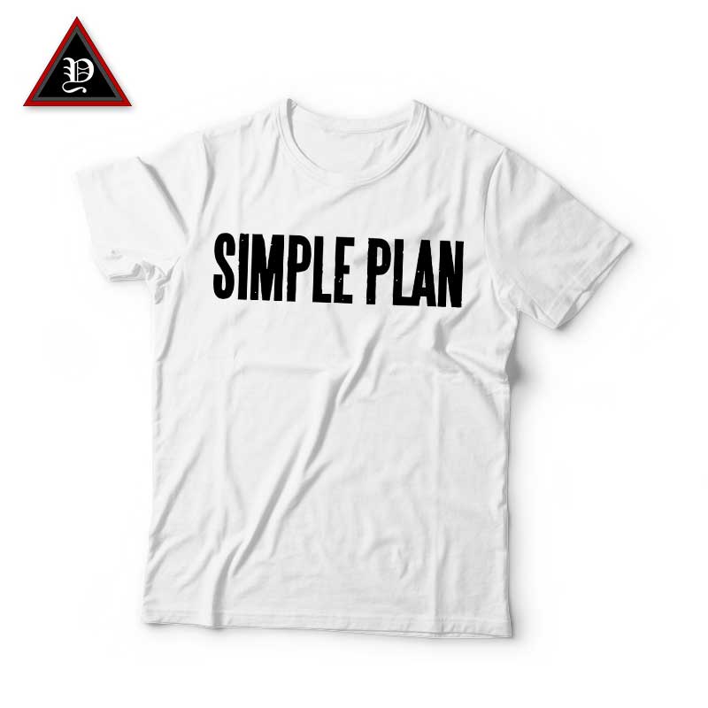 Kaos Simple Plan Logo Putih