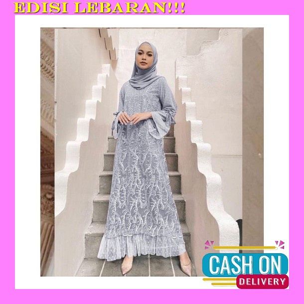 Baju Gamis Pesta Jumbo Terbaru 2023 Perempuan Wanita Import Mewah Model Terbaru Afreya Gamis Lebaran