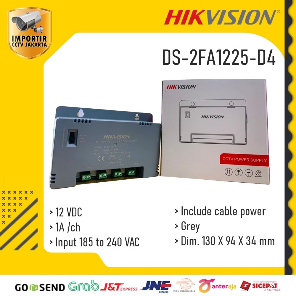 PSU Power Supply Hikvision 4port DS-2FA1225-D4 12V 4A