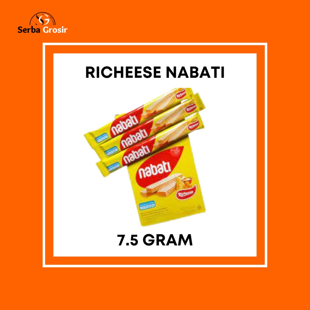 

RICHEESE NABATI WAFER KEJU 7,5 GRAM/ PCS