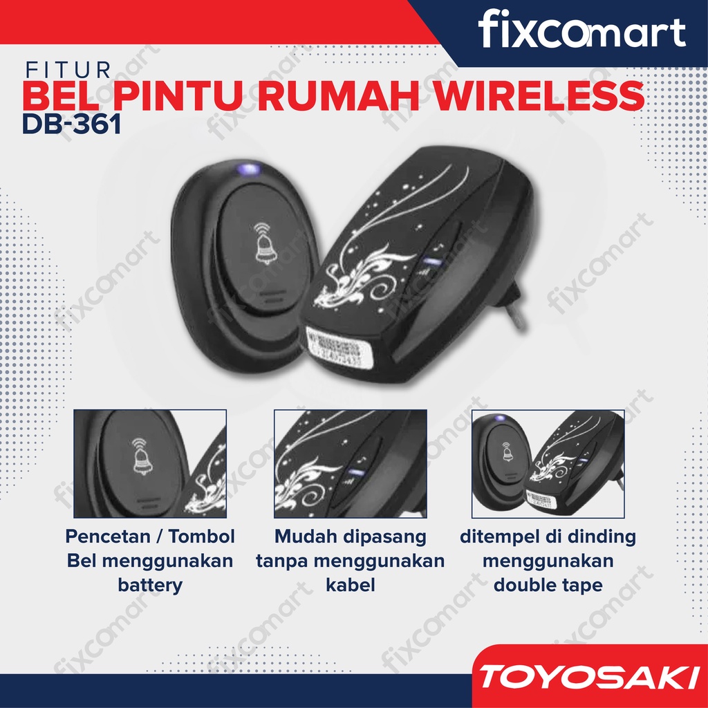 Bel Pintu Rumah WIRELESS Toyosaki DB-361