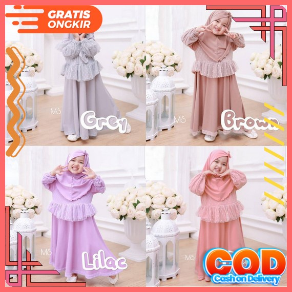 Dres Muslim Usia Tanggung Bestseller Gamis Ank Kecil Dress Kid Muslimah Ghamis Model Kekinian Gamis 
